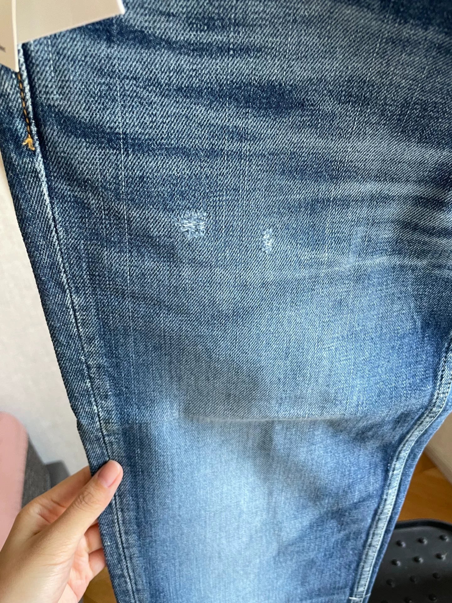 VISVIM Black Paisley Pudding Jeans W32