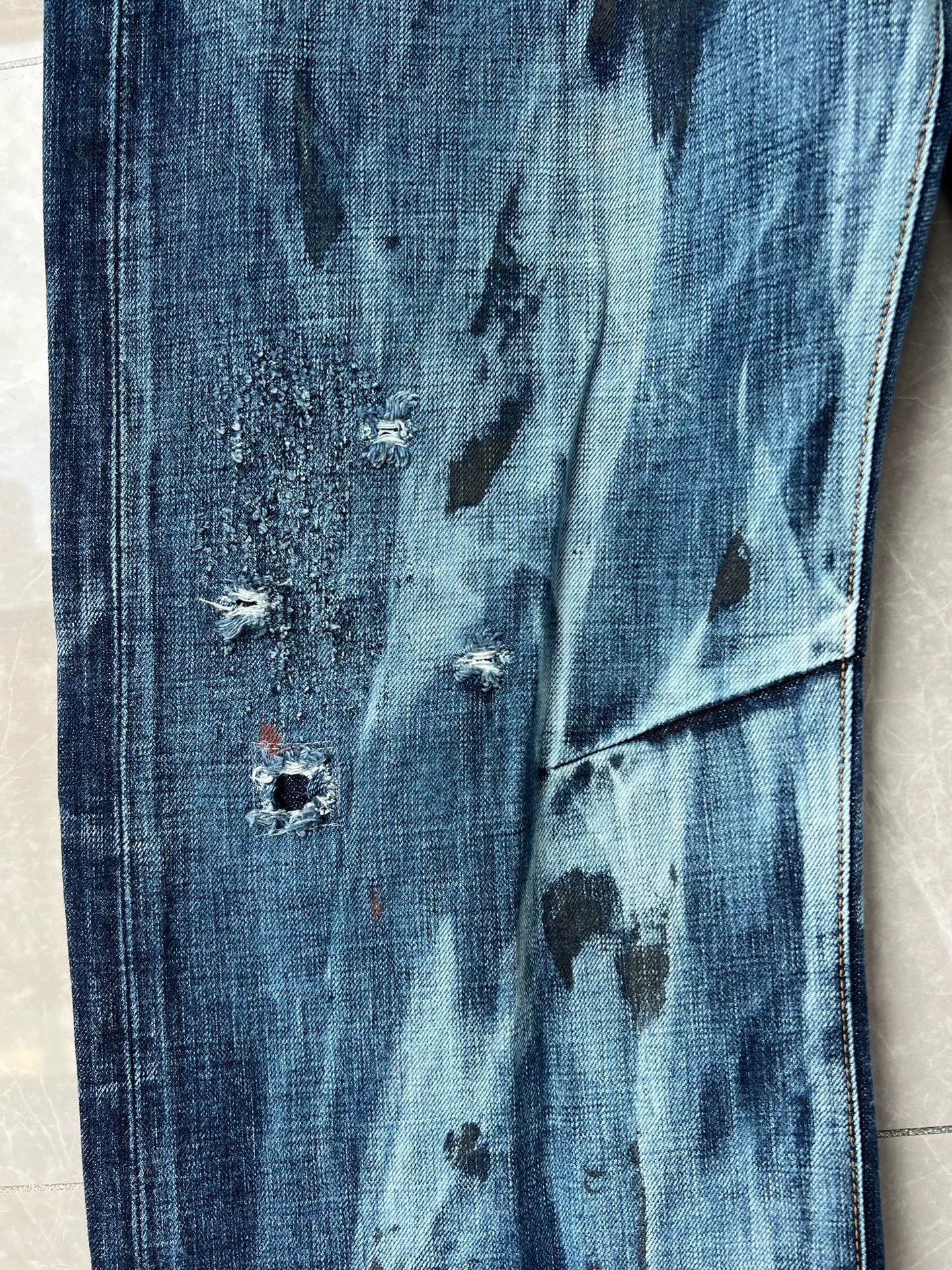 Prps 01 Fit Distressed Blue Jeans