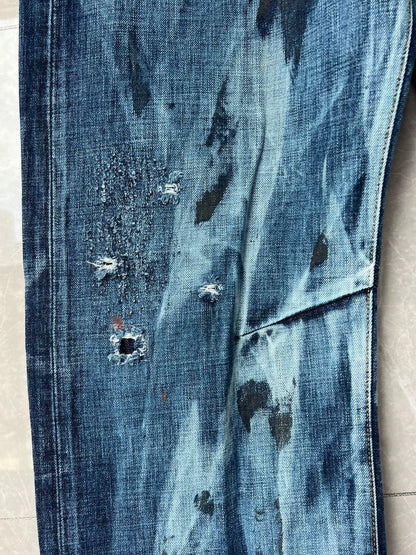 Prps 01 Fit Distressed Blue Jeans