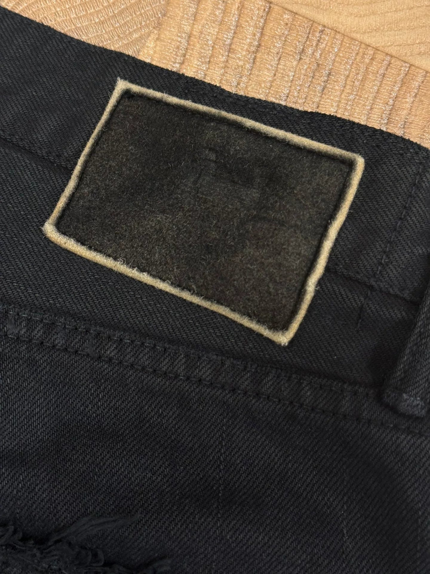 VISVIM 20SS Distressed Black Jeans