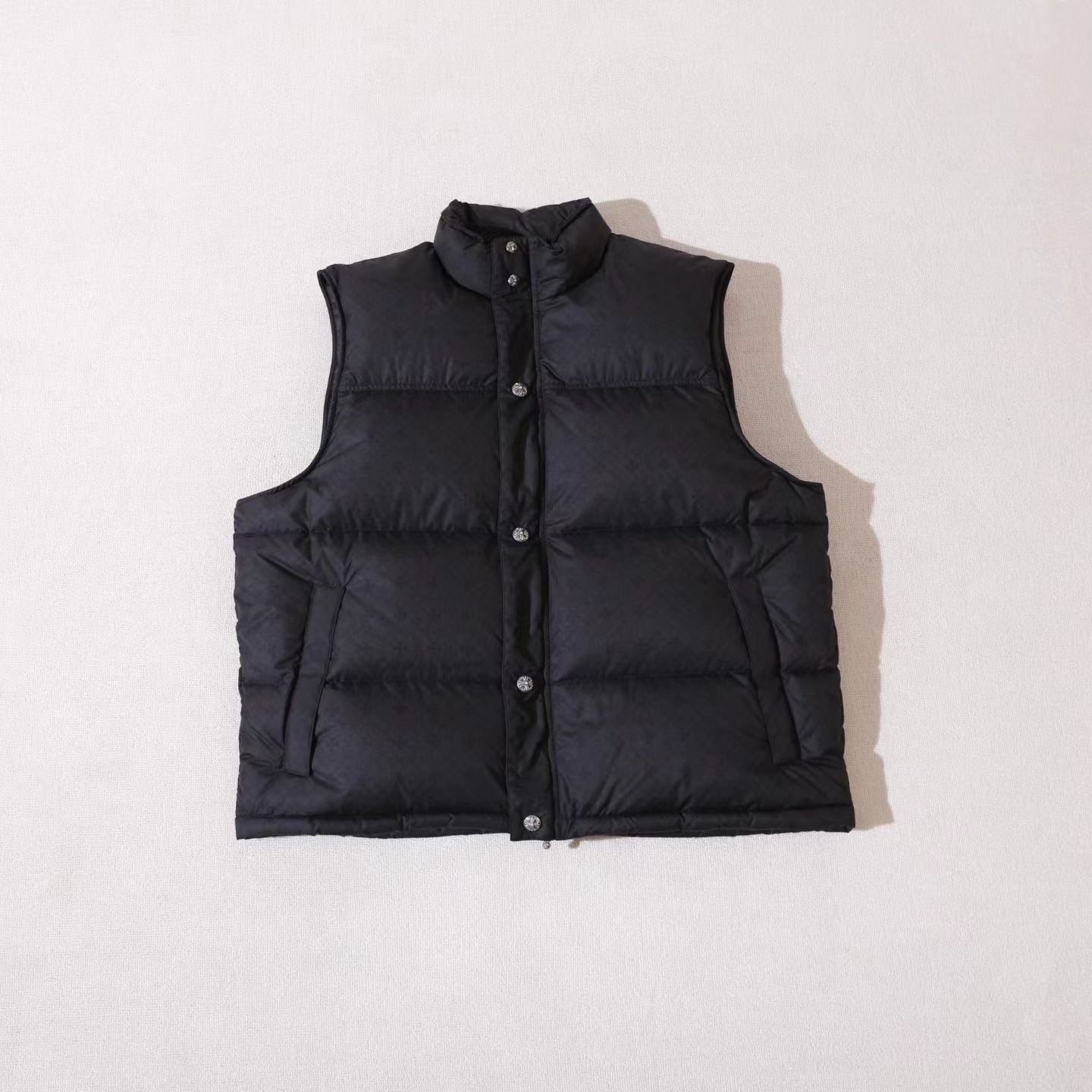 Chrome Hearts Black Patterned Down Vest
