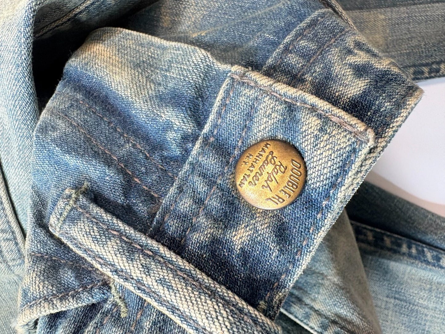 RRL Double RL Vintage Oiled Distressed Jeans