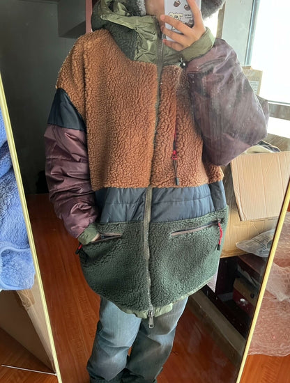 reversible fleece and nylon jacket