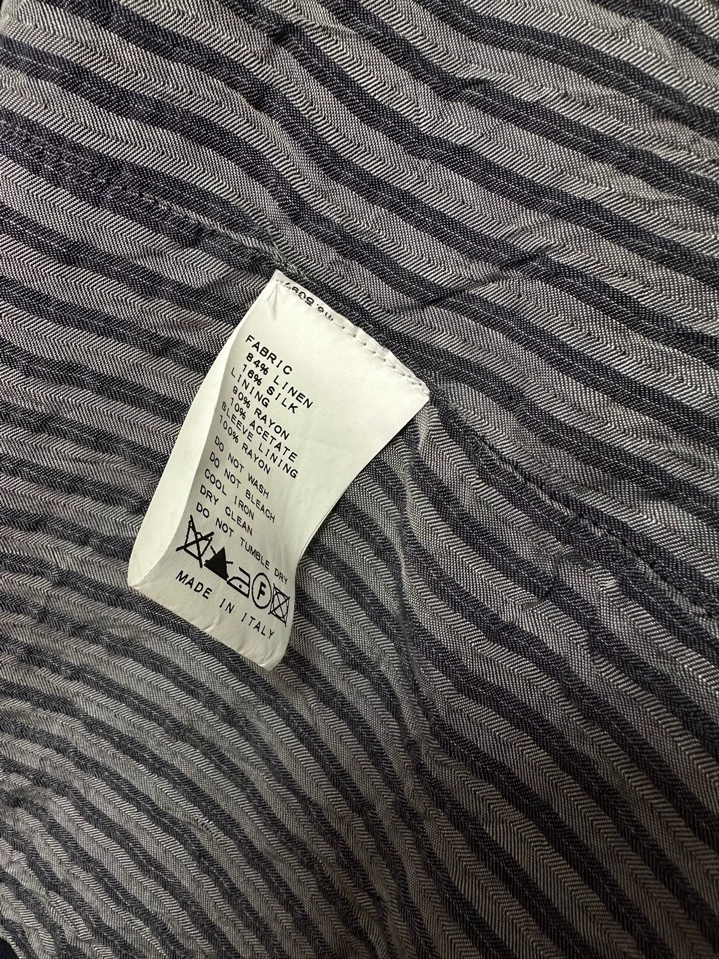 silk linen blend jacket by Geoffrey B