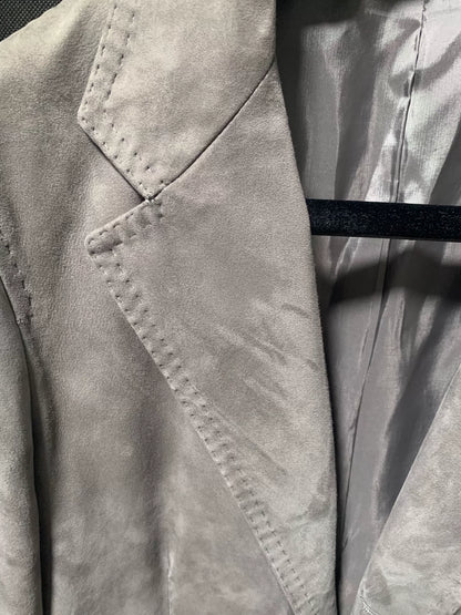 gray suede jacket by Ring Jacket Napoli