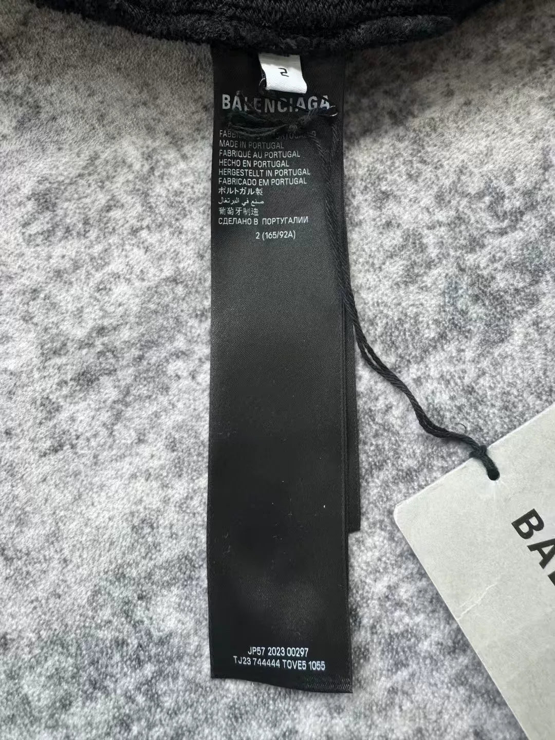 balenciaga paris tower zip-up hoodie