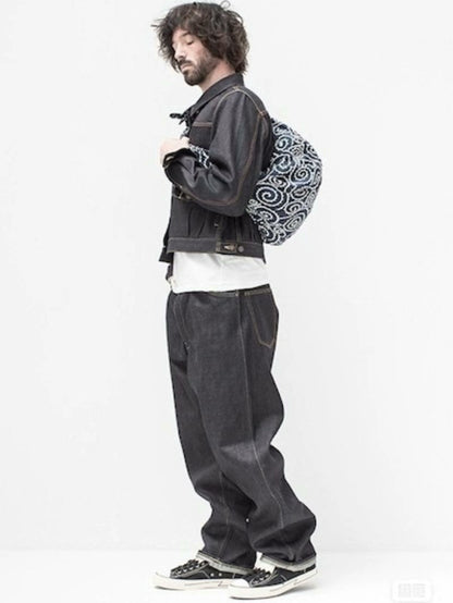 visvim shorty chore jacket unwashed denim