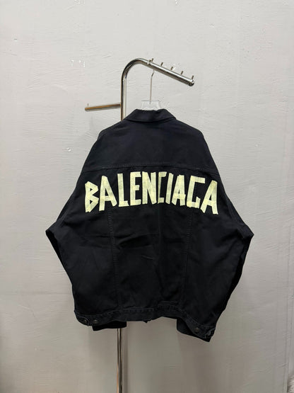 Balenciaga Back Logo Denim Jacket