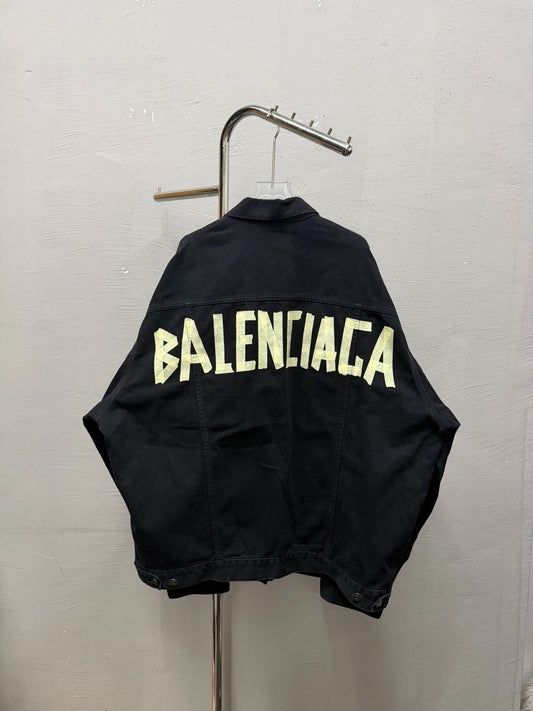 Balenciaga Back Logo Denim Jacket