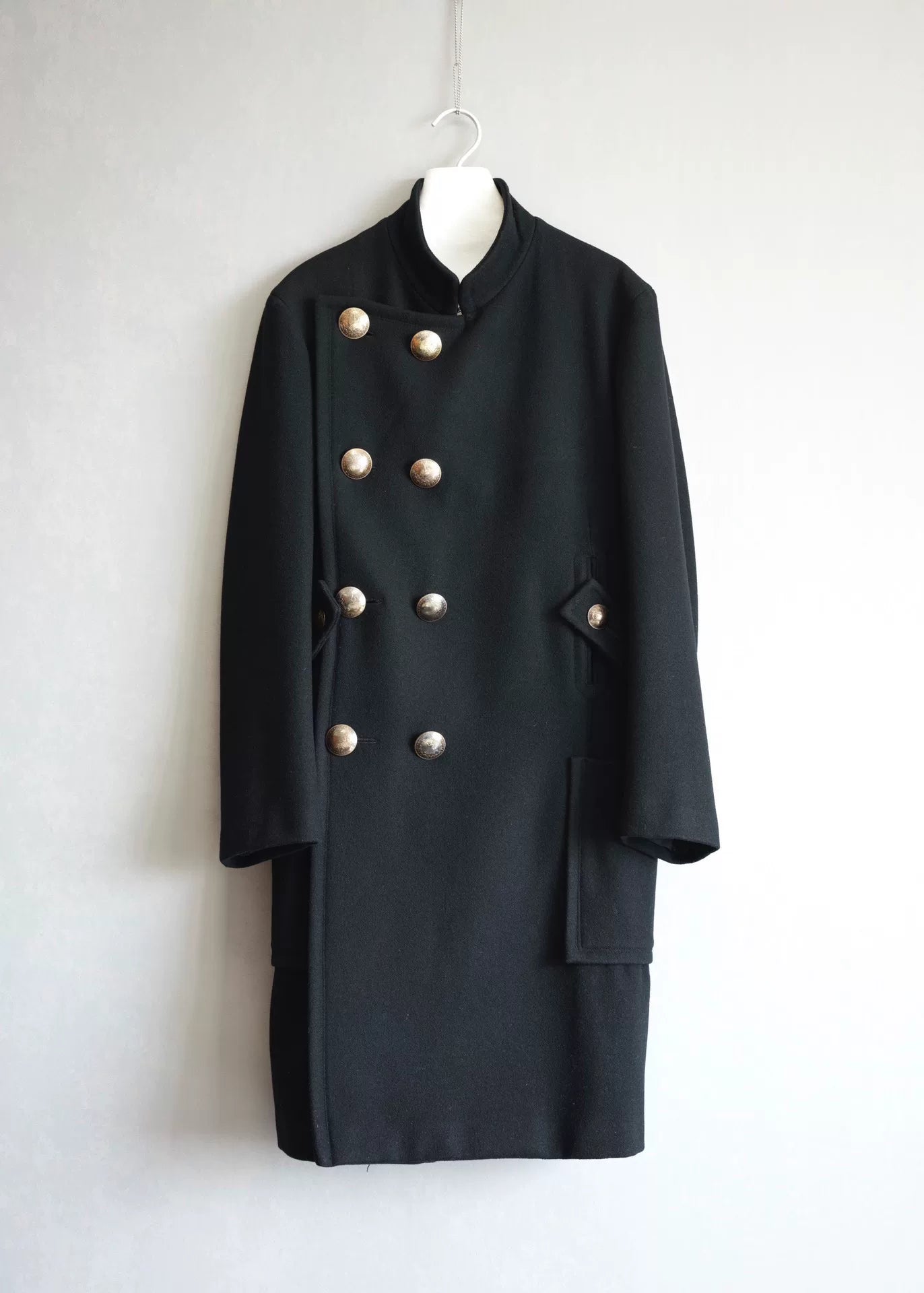 yohji yamamoto double-breasted coat