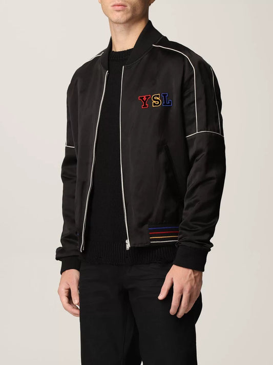 Saint Laurent Teddy Black Bomber Jacket