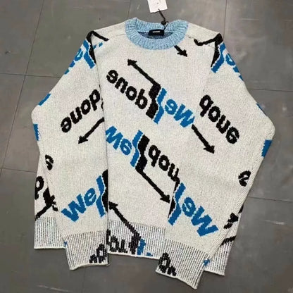 Welldone Graphic Knit Sweater