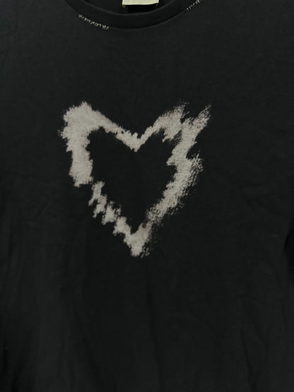 Saint Laurent 21SS Heart Distressed Print T-shirt