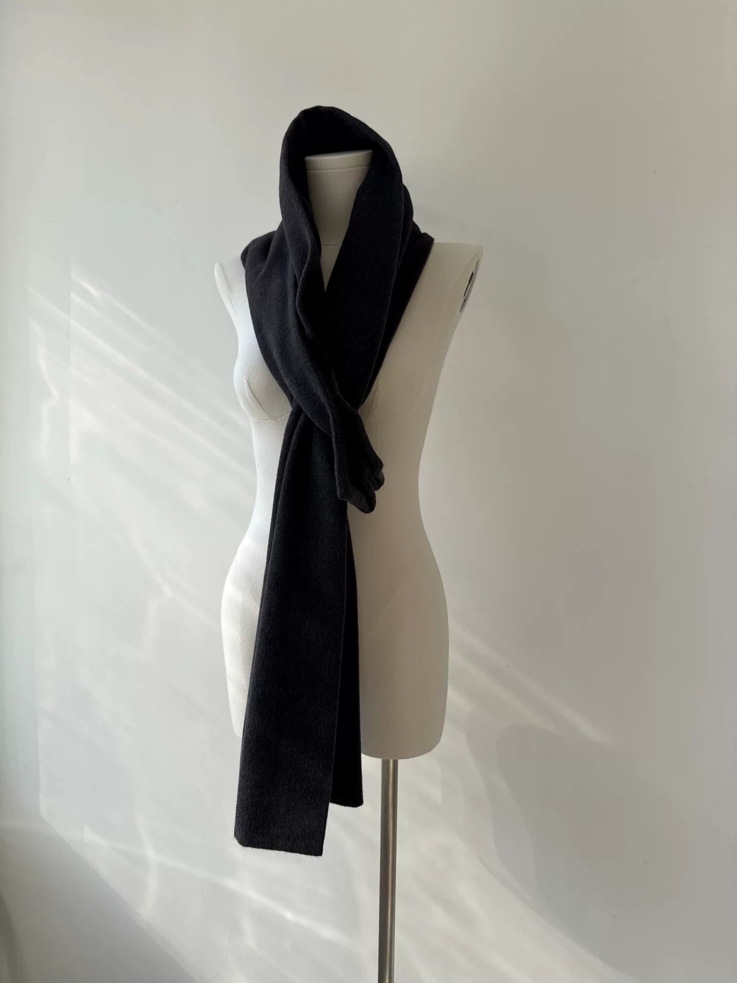 yohji yamamoto noir wool scarf