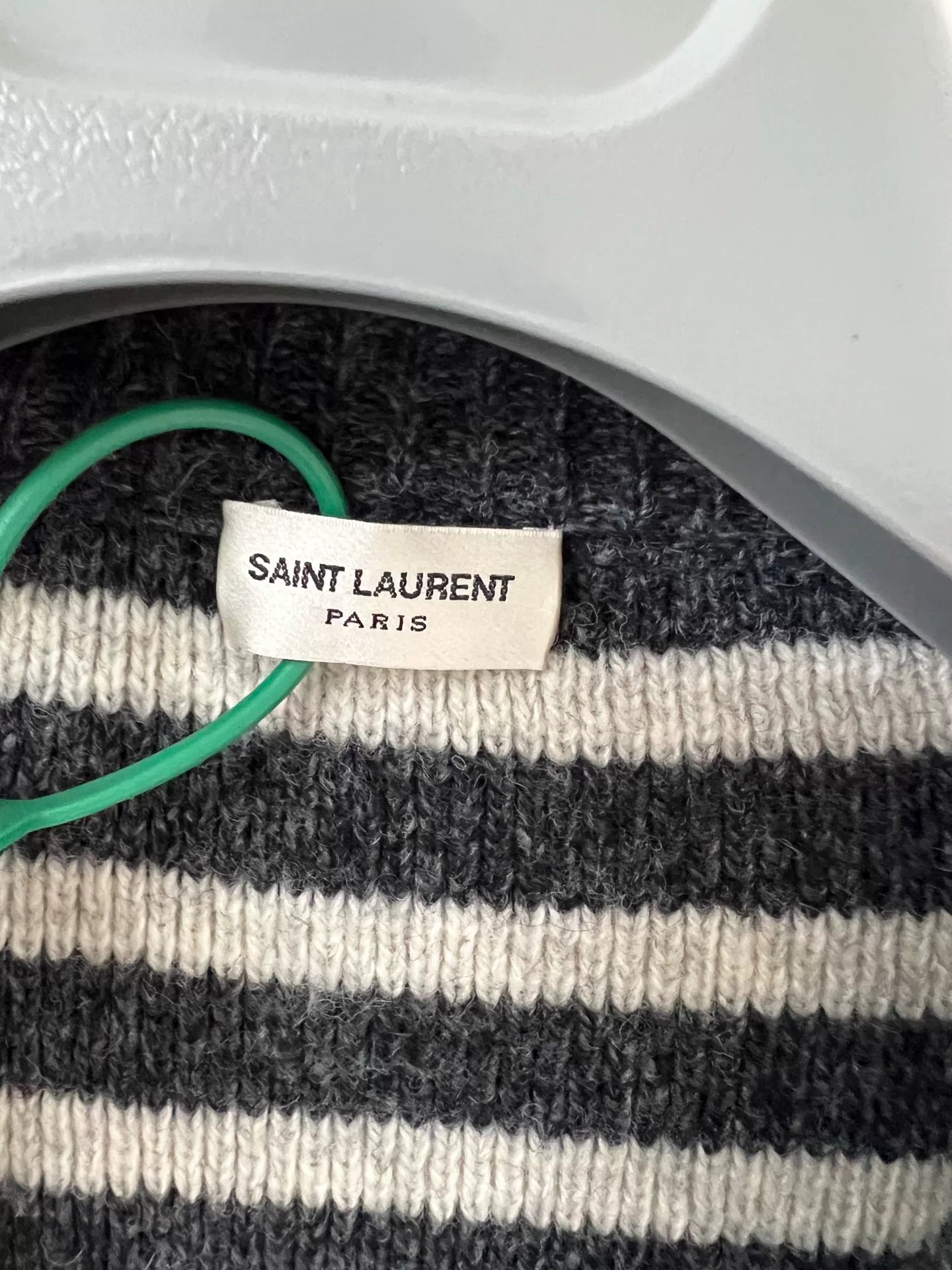 Saint Laurent Gray Cardigan with Y Patch