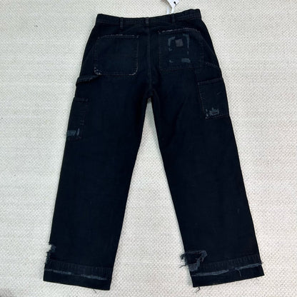 black workwear-style cargo pants for men