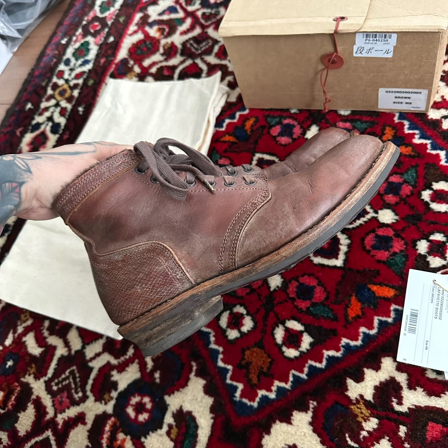 visvim ict lafayette mud-dyed boots