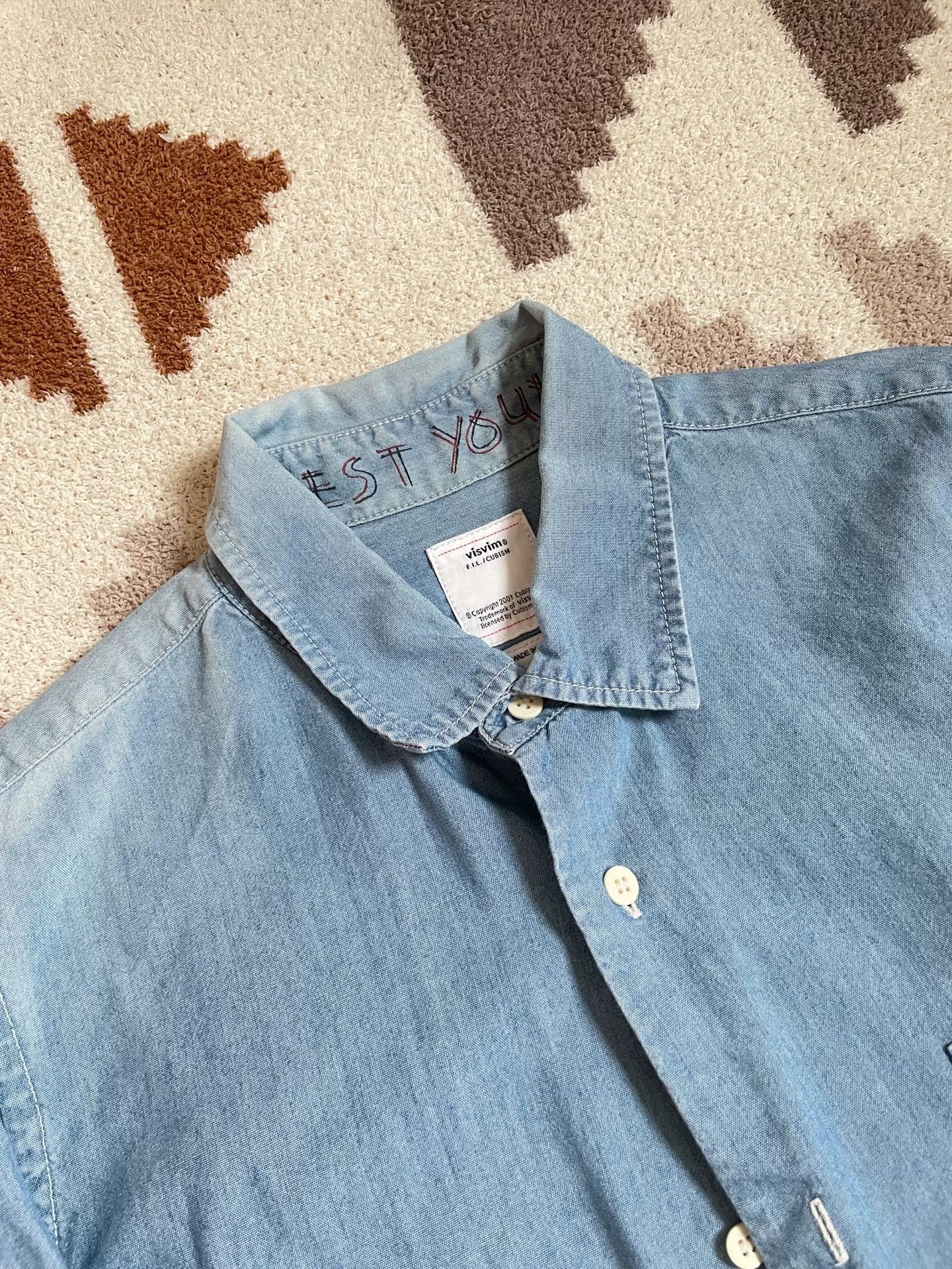 visvim jumbo denim shirt size 2