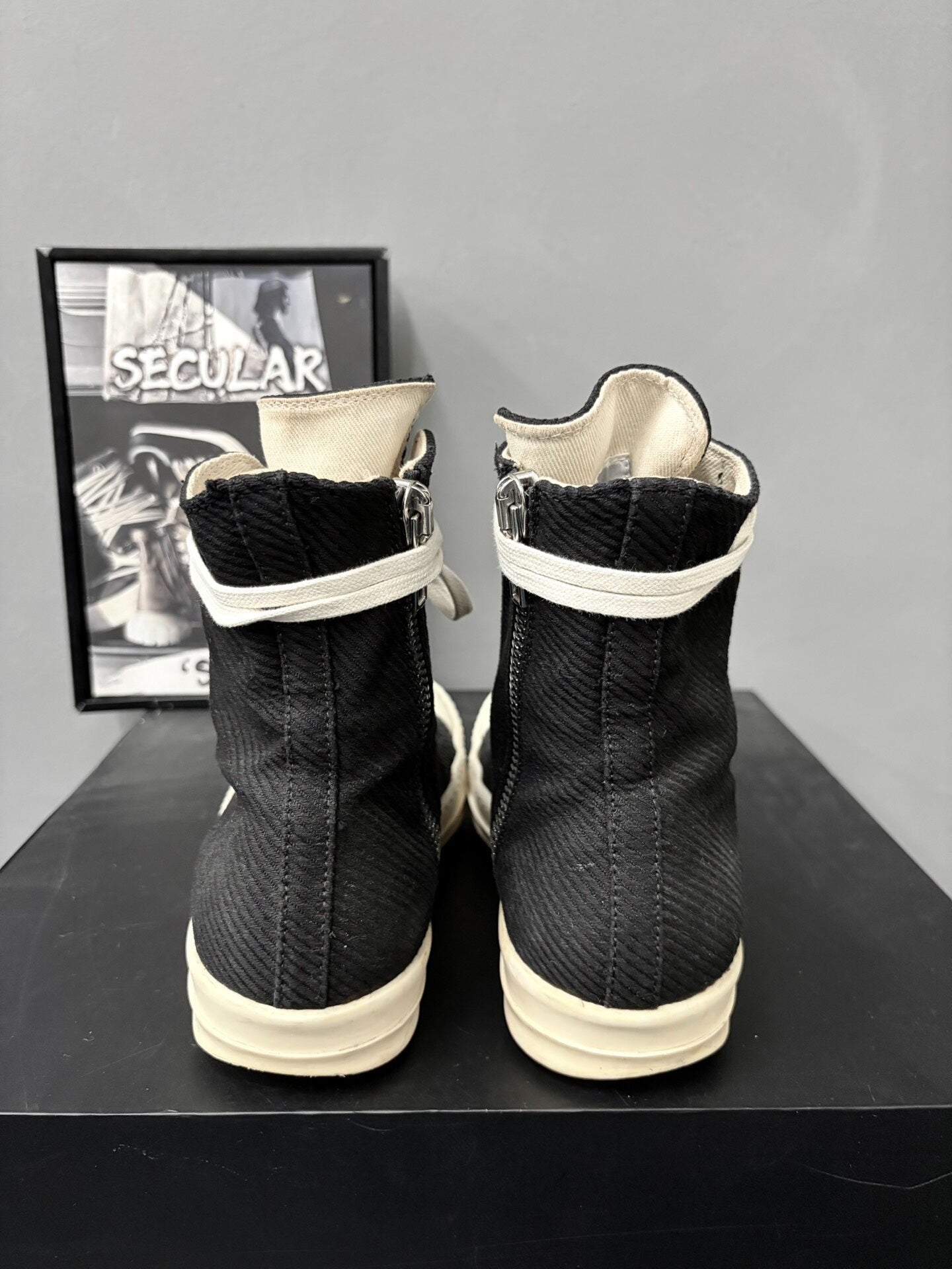 Rick Owens Drkshdw High-Top Canvas Shoes