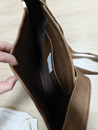 VISVIM 24AW Leather Musette Bag DMGD