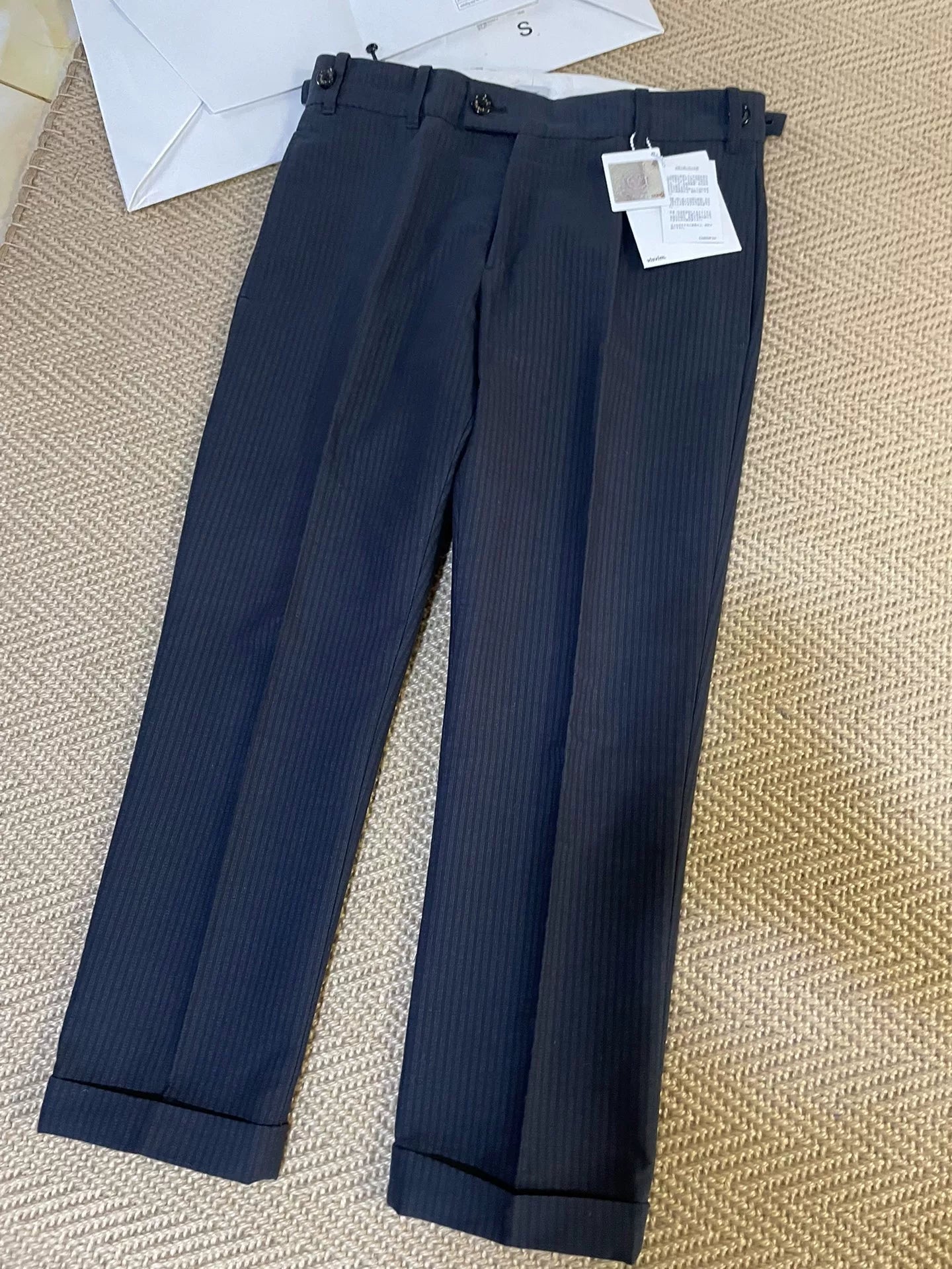 Visvim Paccard Stripe Cropped Slacks