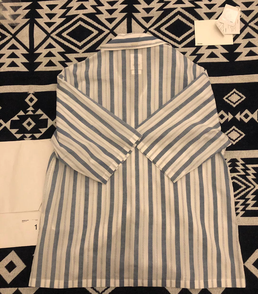 Visvim 20SS CORNET S/S Blue Stripe Shirt
