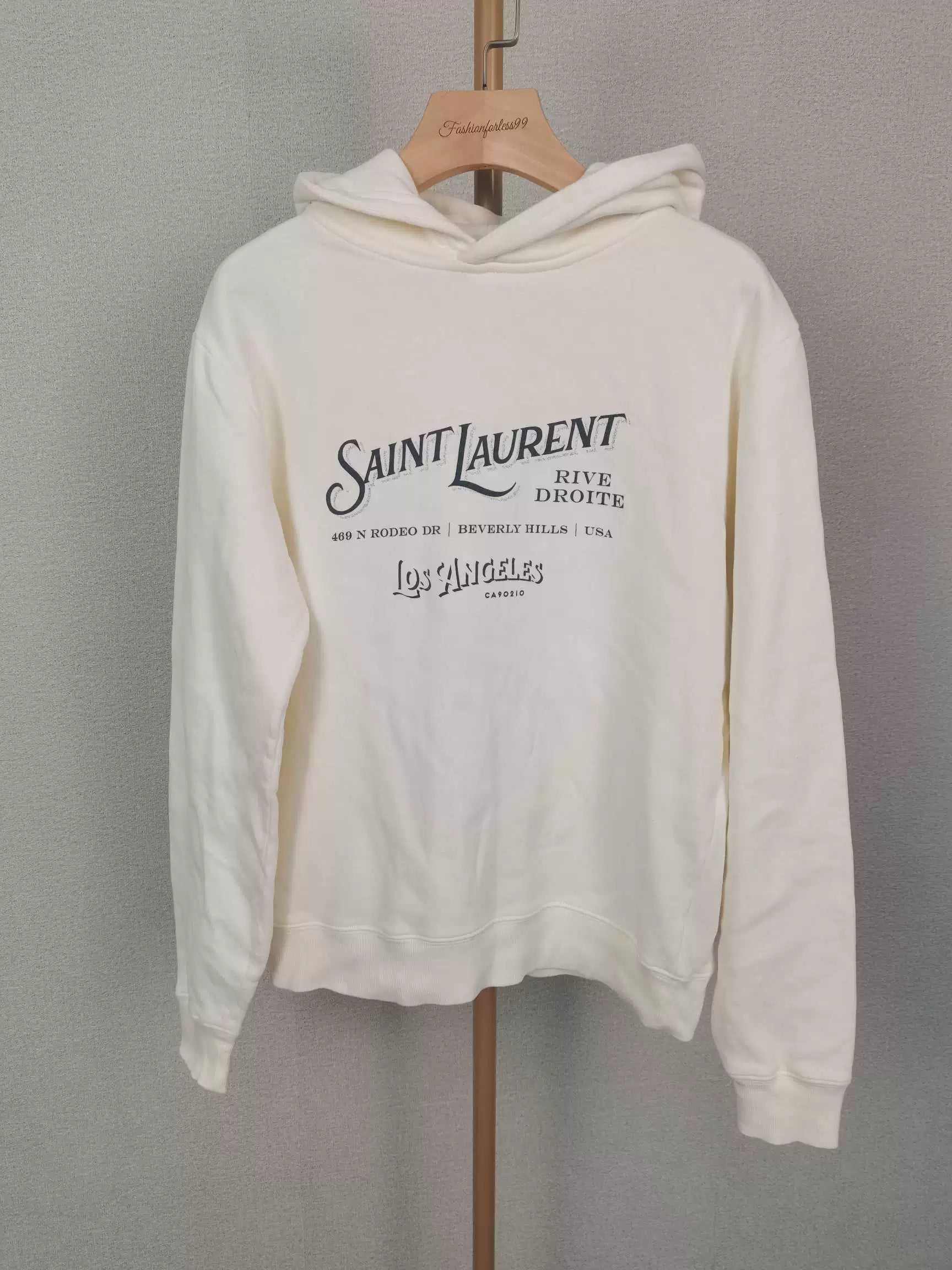Saint Laurent Cream Hoodie XS