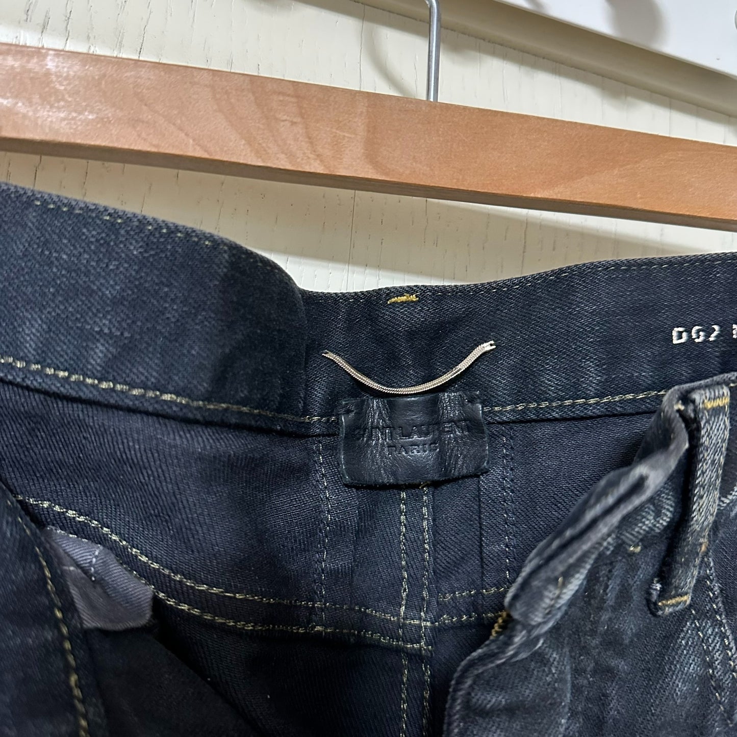 Saint Laurent Black Distressed Jeans