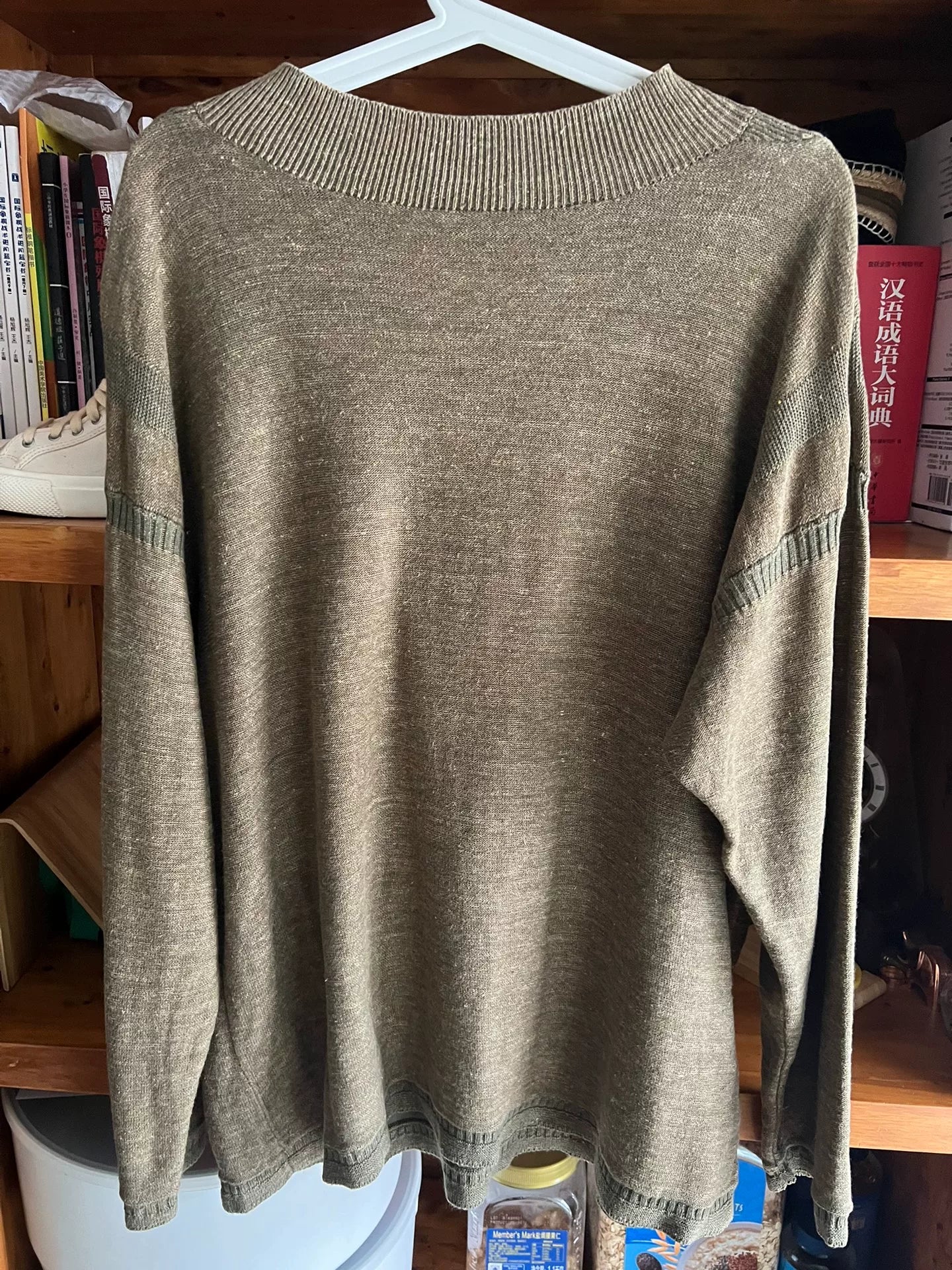 vintage double-sided knit pullover sweater