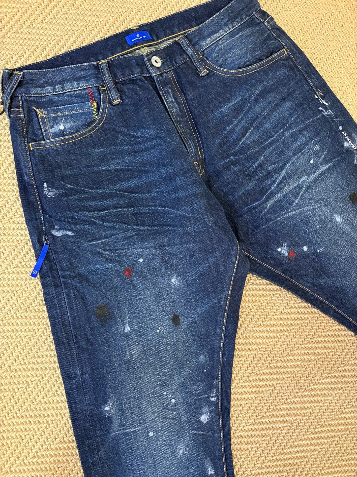 Denim by Vanquish & Fragment Lightning Splatter Jeans