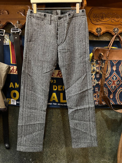 herringbone pattern casual trousers by RRL