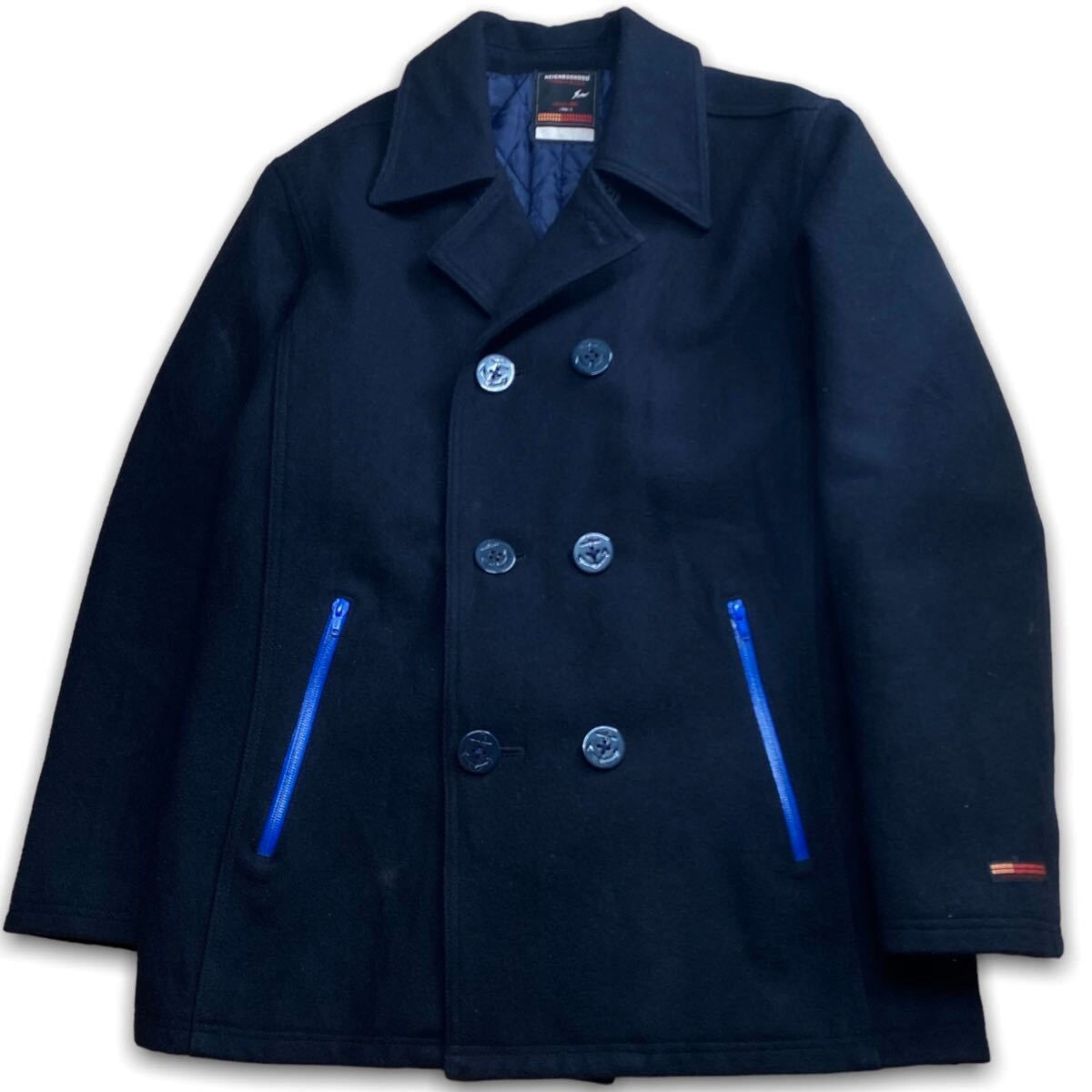 neighborhood fragment wool double-breasted coat