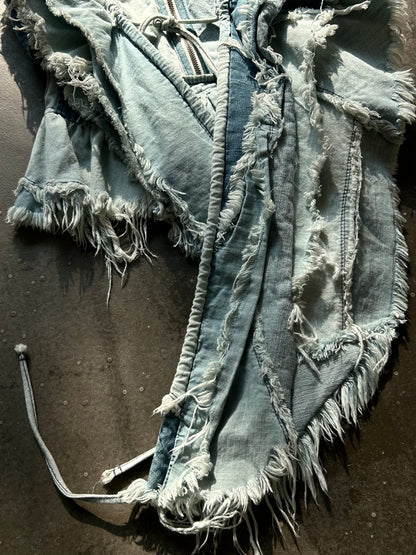 Nozomi Ishiguro Distressed Denim Vest
