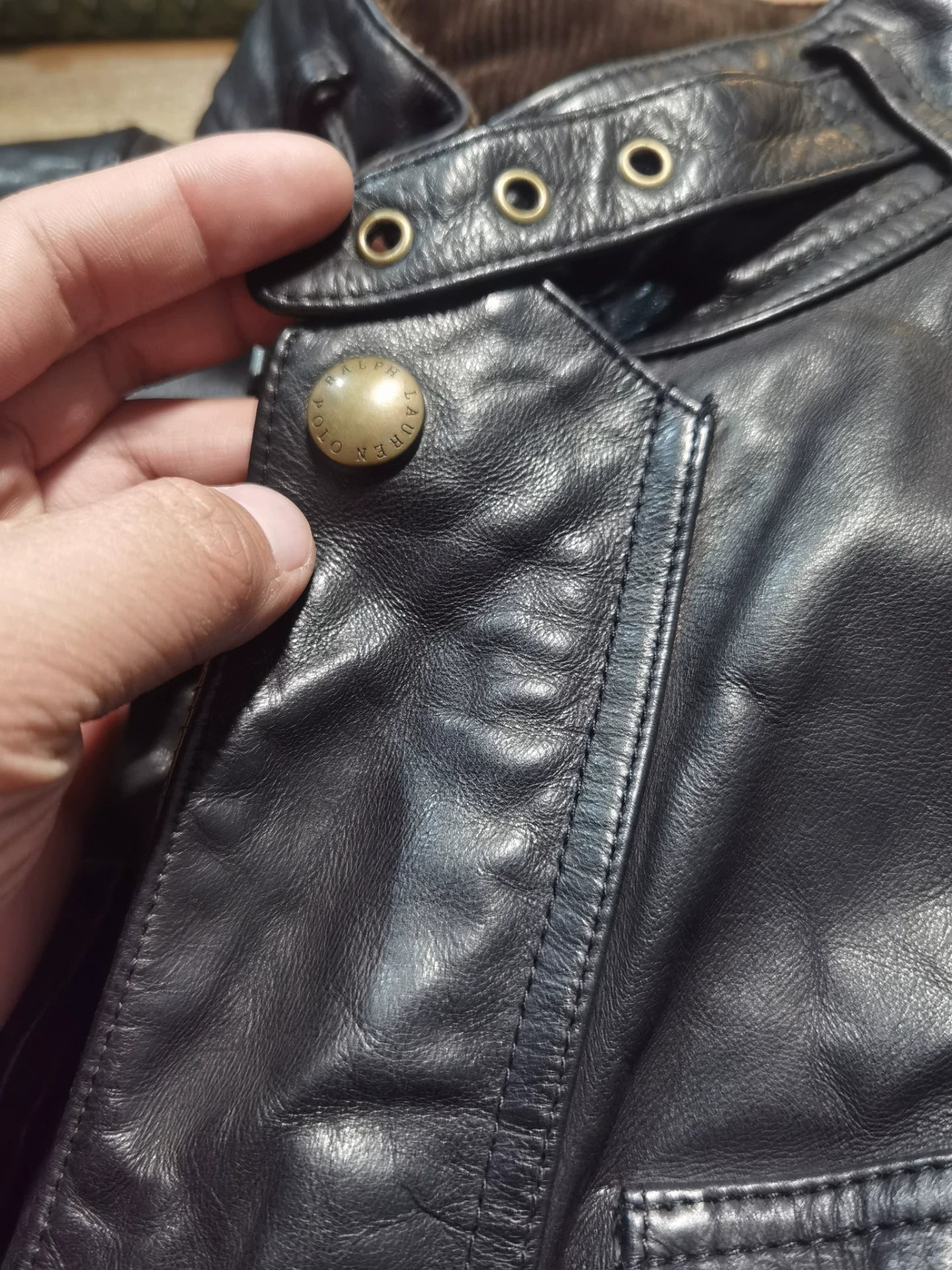 Ralph Lauren Four-Pocket Leather Field Jacket