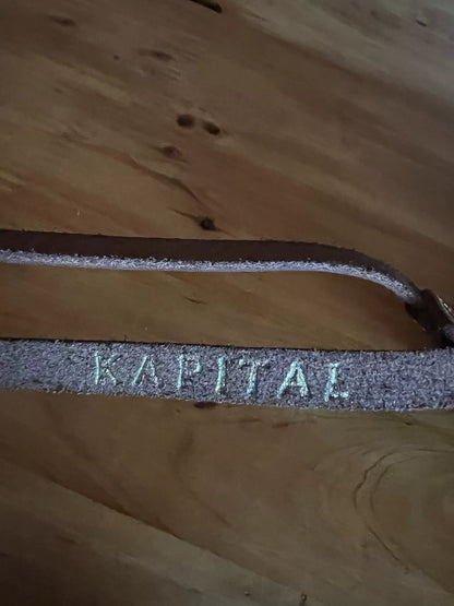 leather adjustable strap with brass hardware