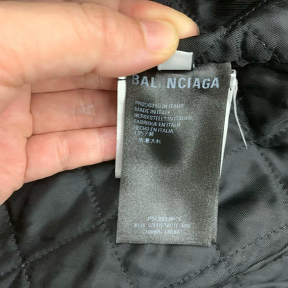black logo wool blend jacket by balenciaga