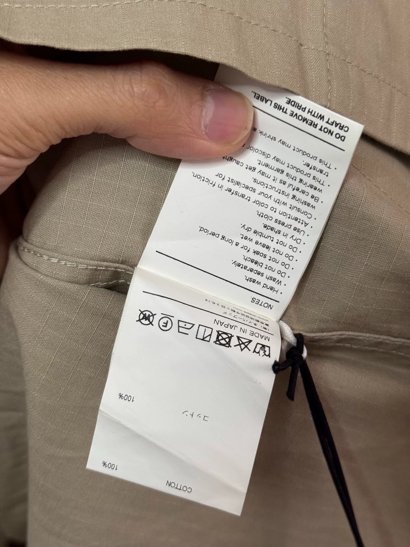 modular long sleeve cotton ripstop jacket