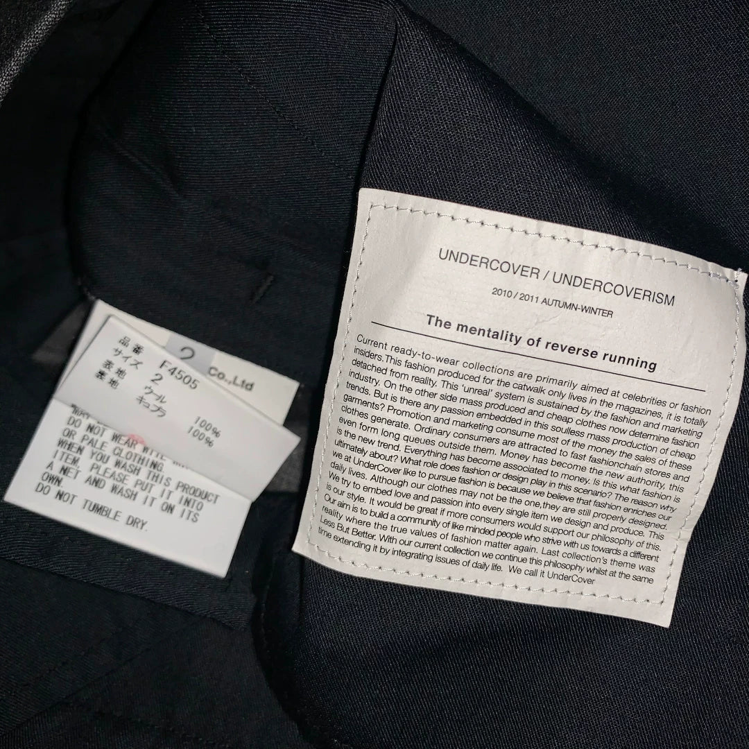 Undercover Spliced Cut Wool Trousers