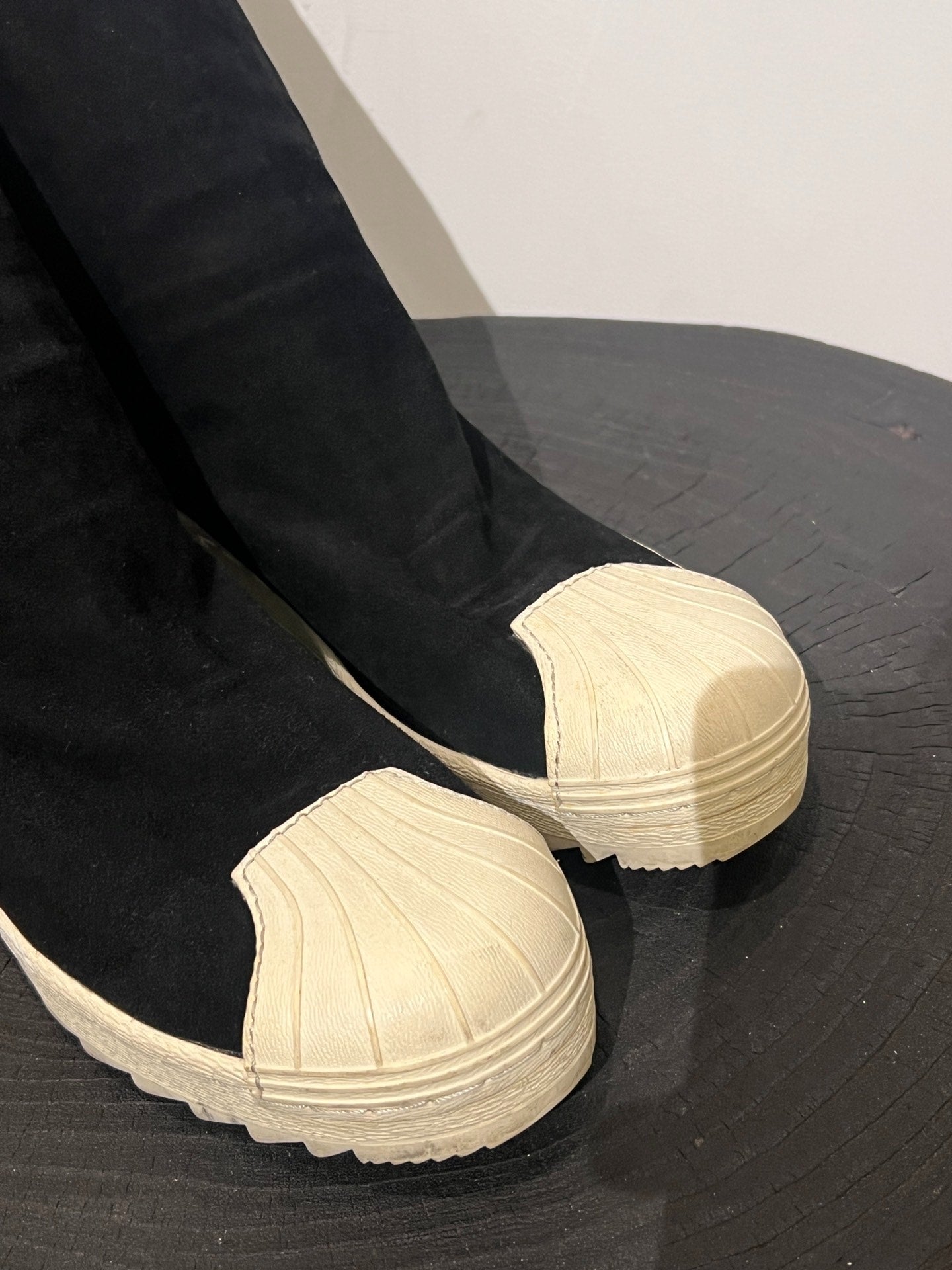 Rick Owens x Adidas Suede High-Top Boots