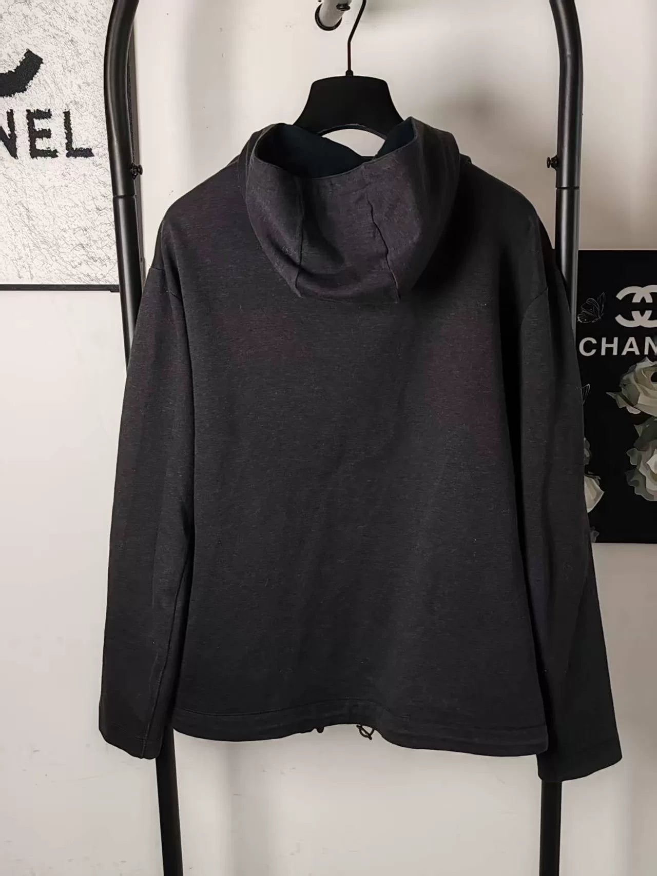 Prada Logo Zipper Jacket in Gray