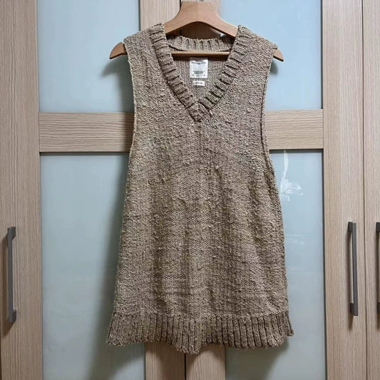 visvim 20ss Tussar Silk V-Neck Vest