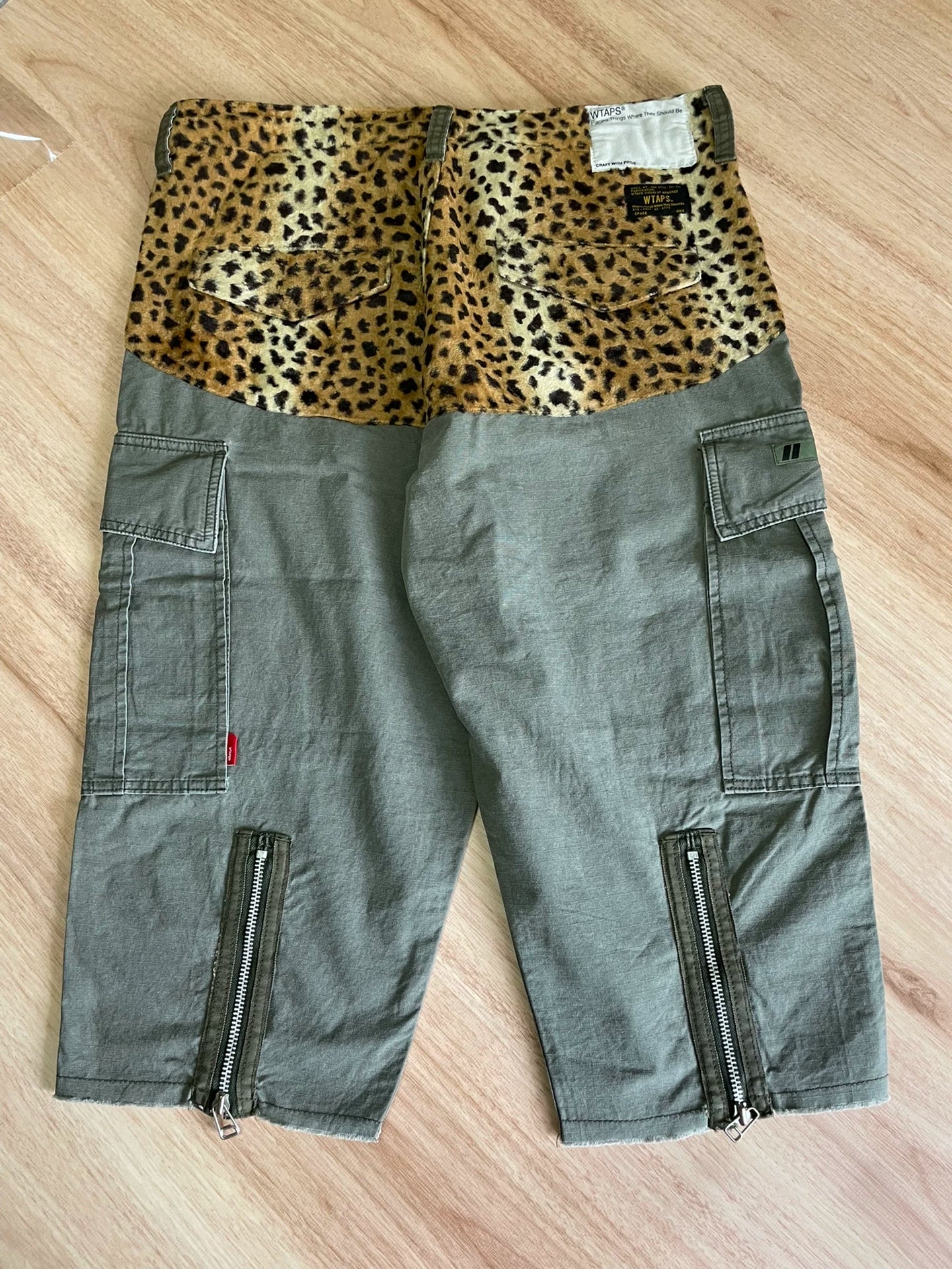 WTAPS OD Leopard Ripstop Cropped Pants