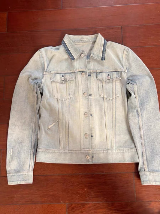 Dior Distressed Slim Denim Jacket
