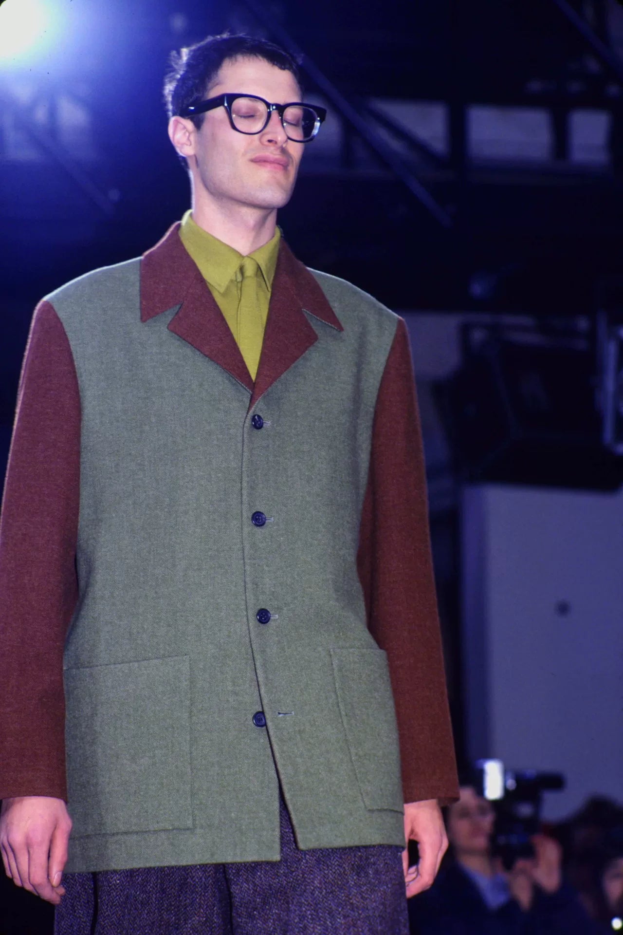 patchwork wool blazer by yohji yamamoto