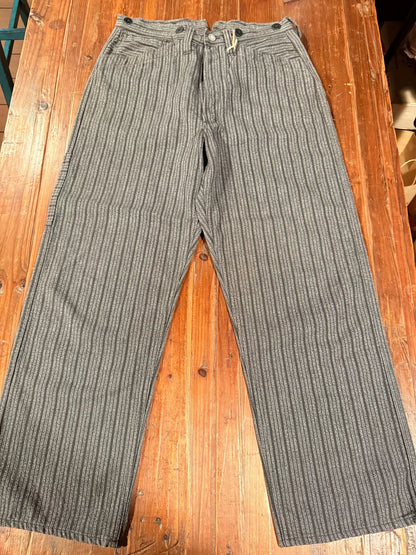 Freewheelers Gray Striped Work Pants 30