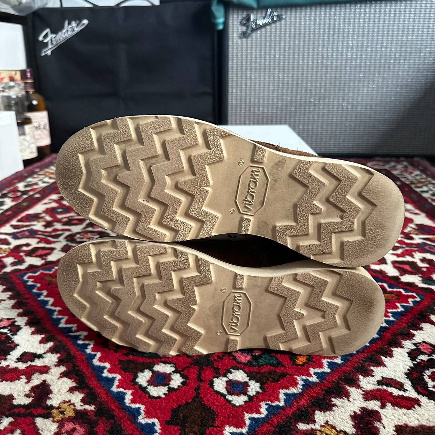 Visvim Virgil Boots in Brown Suede