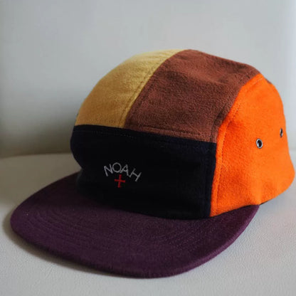 noah multicolor camp cap with leather strap