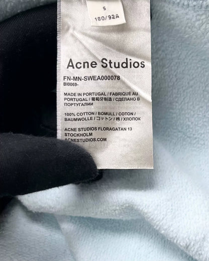 acne studios light blue logo sweatshirt