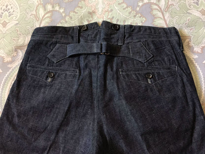 Adjustable Loose Straight Denim Cargo Pants