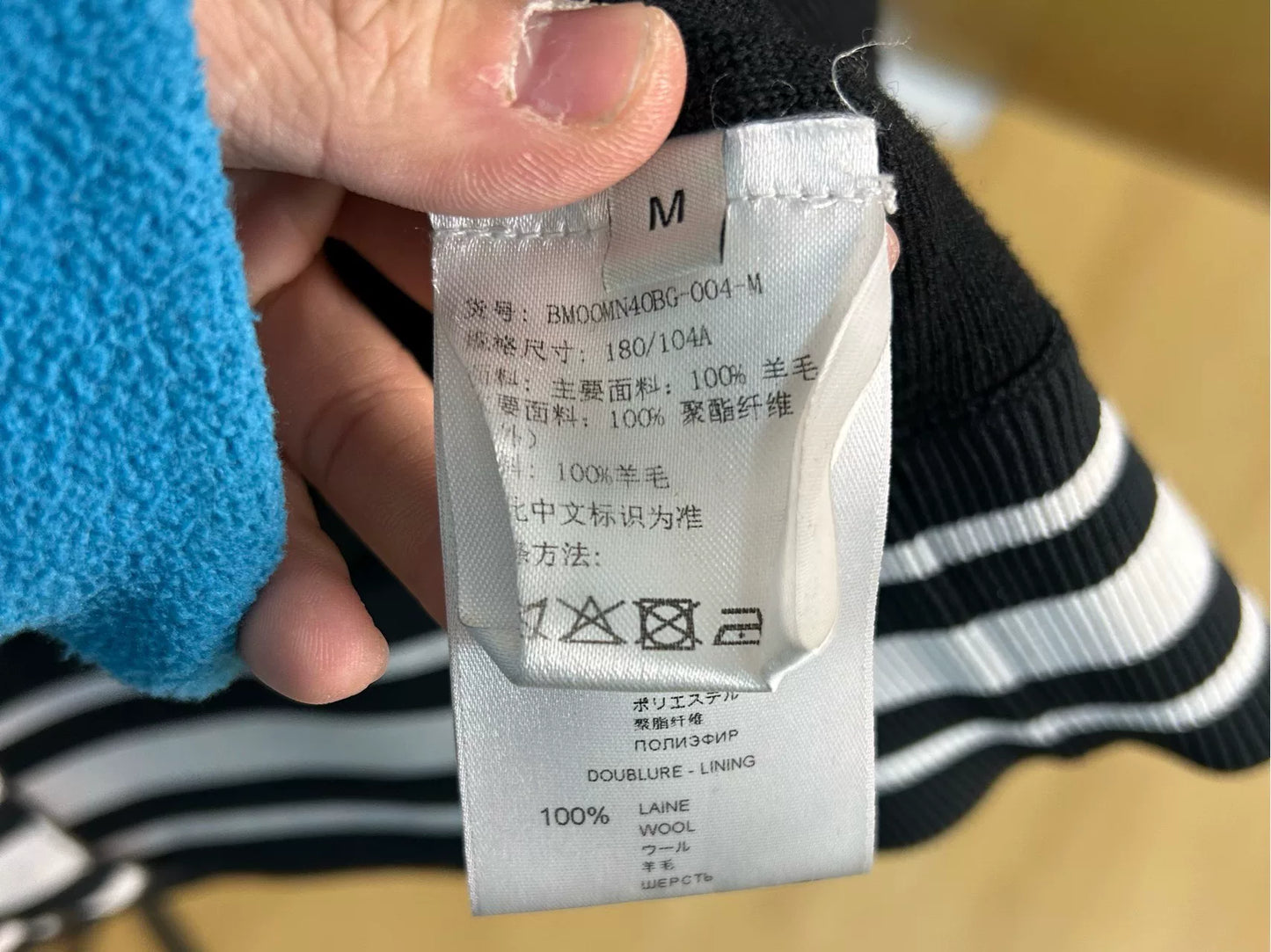 givenchy black and white wool baseball jacket